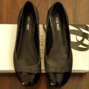 Nine West Ballet Round Toe Flats | Gray Black